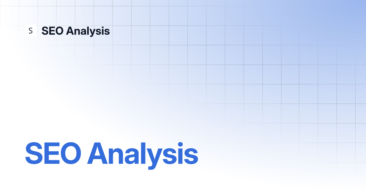 SEO Analysis | SEO Analysis